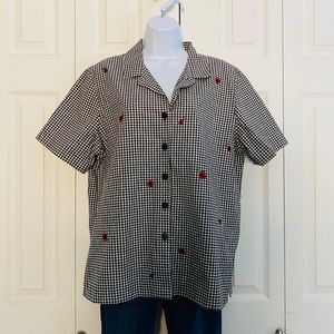 🍂NWOT ALFRED DUNNER BLACK & WHITE  POLO SHIRT 🍂